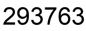 Number 293763 black image