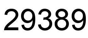 Number 29389 black image