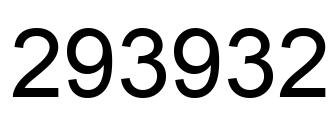 Number 293932 black image