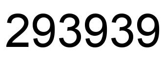 Número 293939 imagen negro