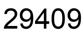 Number 29409 black image