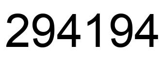 Number 294194 black image