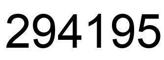 Number 294195 black image