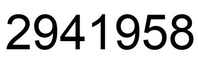Number 2941958 black image