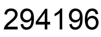 Number 294196 black image