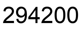 Number 294200 black image