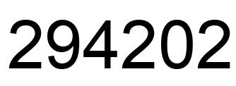 Number 294202 black image