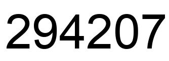 Number 294207 black image
