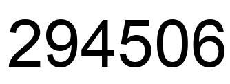 Número 294506 imagen negro