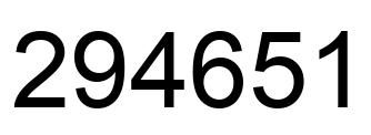 Number 294651 black image