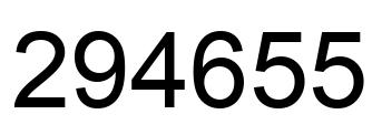Number 294655 black image