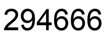 Number 294666 black image