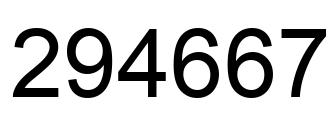 Number 294667 black image
