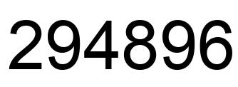 Number 294896 black image