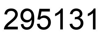 Número 295131 imagen negro
