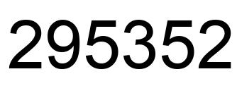 Número 295352 imagen negro
