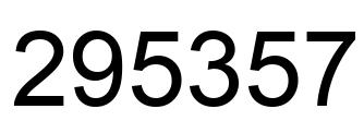 Número 295357 imagen negro