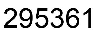 Número 295361 imagen negro