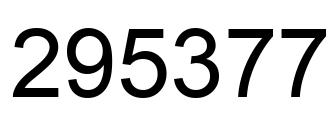 Número 295377 imagen negro