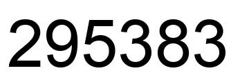 Número 295383 imagen negro
