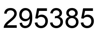 Número 295385 imagen negro