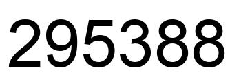 Número 295388 imagen negro