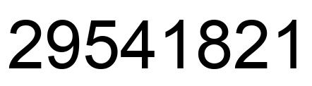 Number 29541821 black image