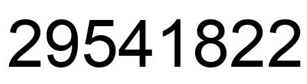 Number 29541822 black image