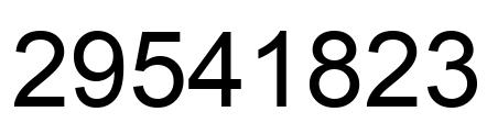 Number 29541823 black image