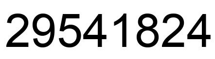 Number 29541824 black image