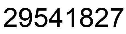 Number 29541827 black image