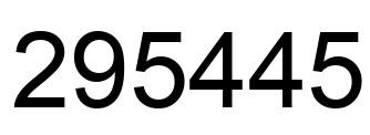 Número 295445 imagen negro