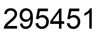 Número 295451 imagen negro