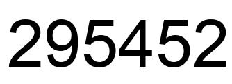 Número 295452 imagen negro