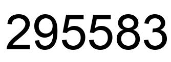 Number 295583 black image