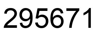 Number 295671 black image