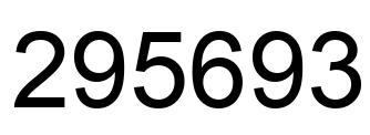 Number 295693 black image