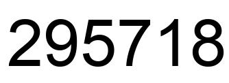 Number 295718 black image