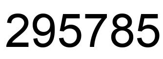 Número 295785 imagen negro
