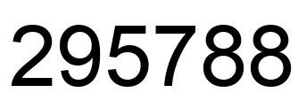 Number 295788 black image