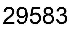 Number 29583 black image