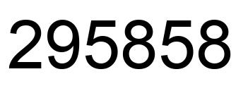 Number 295858 black image