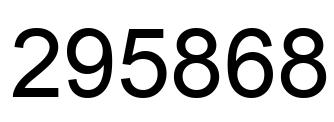 Number 295868 black image