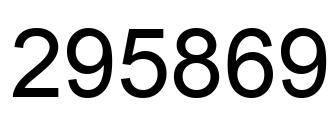 Number 295869 black image
