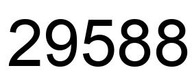Number 29588 black image