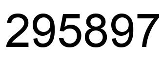 Number 295897 black image