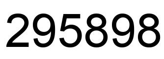 Number 295898 black image