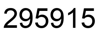 Number 295915 black image