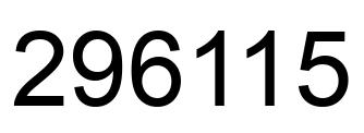 Number 296115 black image