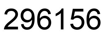 Number 296156 black image